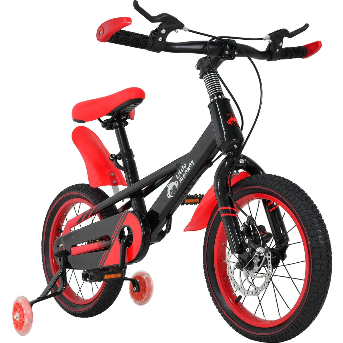 Bicicleta Infantil Roja Niño R16 Llantas Entrenadoras Frenos – Little