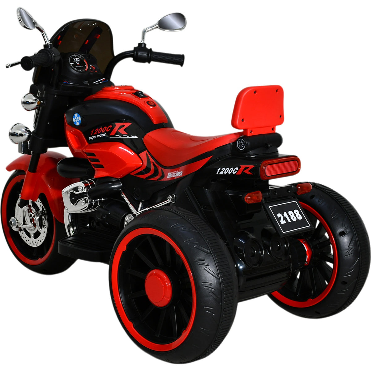 Moto Eléctrica Blanca Montable Para Niños De A años Color rojo