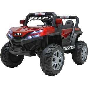 Montable Buggy Luces Sonido Musica Mp3 Carrito Electrico 12v Rojo