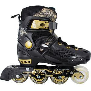 Patines En Linea Profesionales para Adulto Llantas (talla 21-23) Premium Color Gold Led