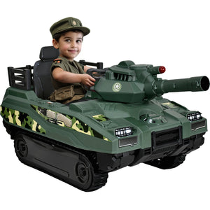 Montable Electrico Tanque De Guerra 12v 5 Km/h Color Verde