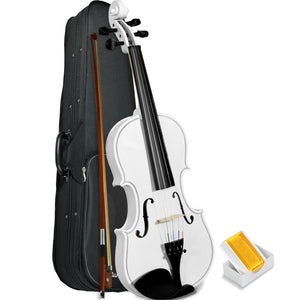 Violí­n Acústico 4/4 Incluye Arco, Brea y Estuche Color Blanco