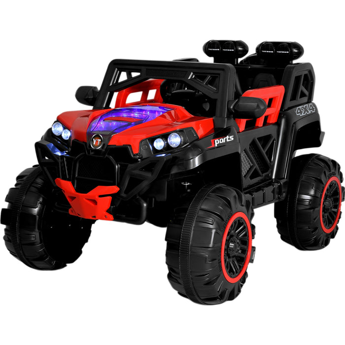 Carro Montable Buggy Eléctrico Con Luces, Música Y Control Color color Rojo