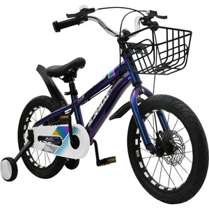 Bicicleta Infantil Niños Azul Rodada 16 Ruedas Entrenamiento Azul Cromo