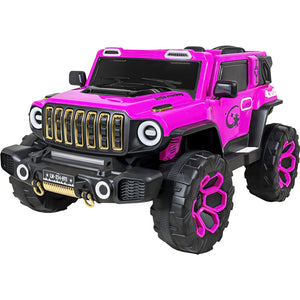 Carro Montable Electrico Control Remoto 4x4 Musica Bluetooth Fucsia