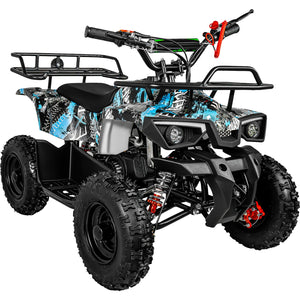 Cuatrimoto Montable Motor A Gasolina 49cc Niños 45km/h Color Azul