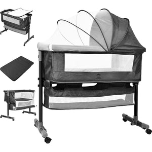 Cuna Cama Colecho Cambiador Bebe Mosquitero Ruedas 3 En 1 Negro
