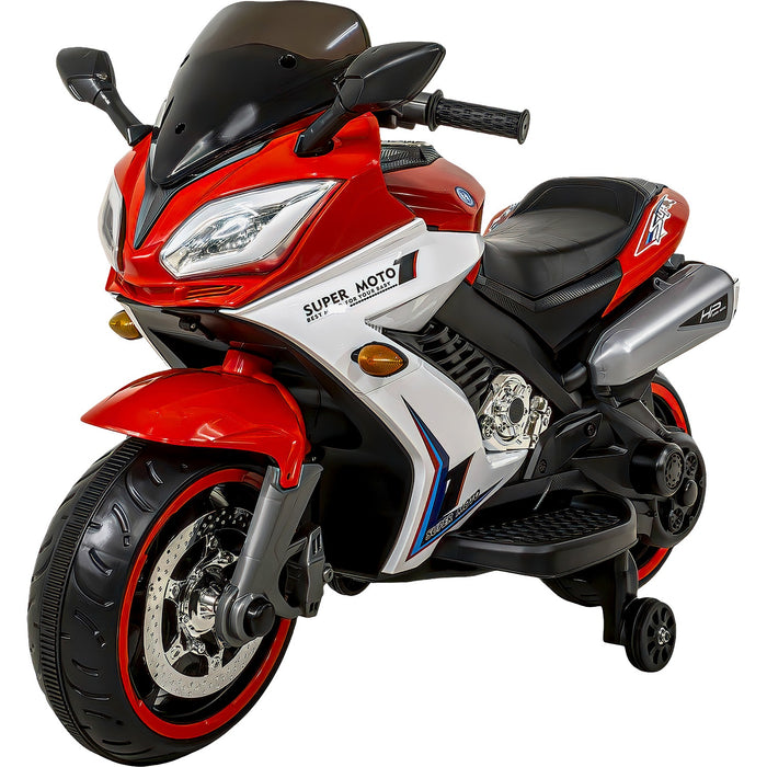 Motocicleta Montable Electrica Deportiva Niño Luces Musica Color Rojo