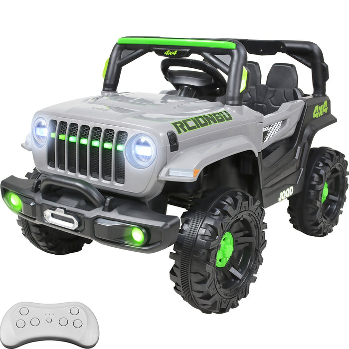 Camioneta Montable Electrica 12v 2 Motores Niño Control Usb Color Gris