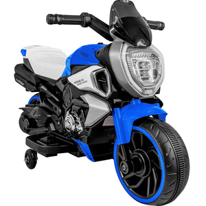 Moto Montable Eléctrica Azul 6v Luces Musica Usb Color Azul