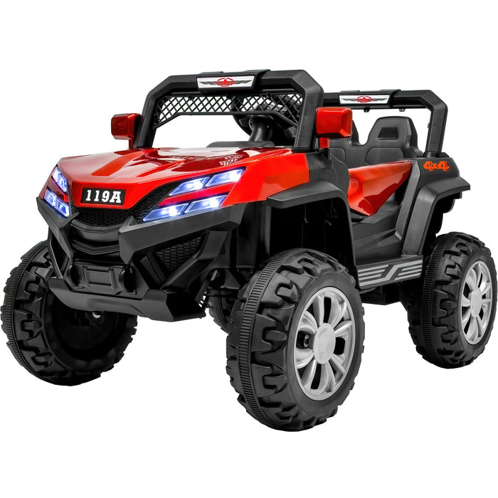 Montable Buggy Luces Sonido Musica Mp3 Carrito Electrico 12v Rojo