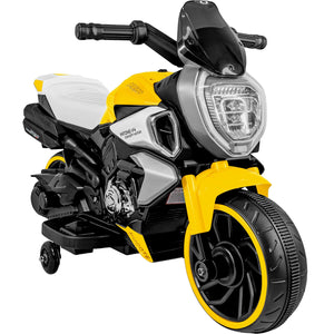 Moto Montable Eléctrica Amarilla Con Luz Y Claxon