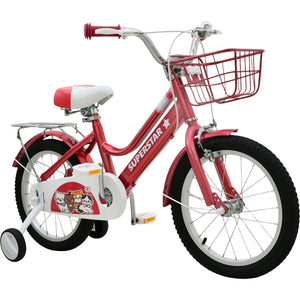 Bicicleta Infantil Roja Niños Rodada 16 Con Canasta Color Rosa