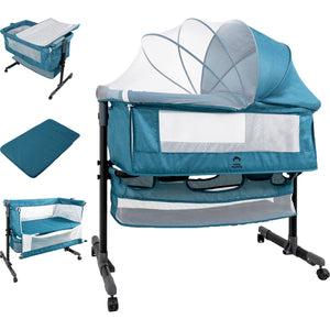 Cuna Cama Colecho Cambiador Bebe Mosquitero Ruedas 3 En 1