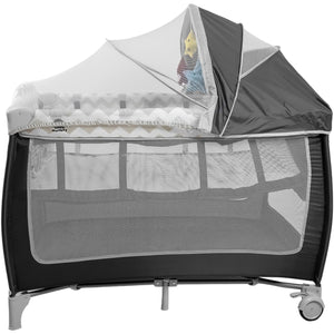 Cuna Bebes Plegable Ruedas Mosquitero Cambiador Juegos