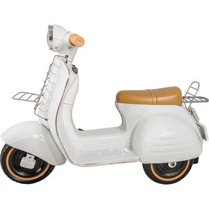Motocicleta Montable Vintage Motoneta 12 V Luz Led Color Blanca