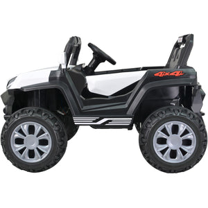 Montable Buggy Luces Sonido Musica Mp3 Carrito Electrico 12v Blanco
