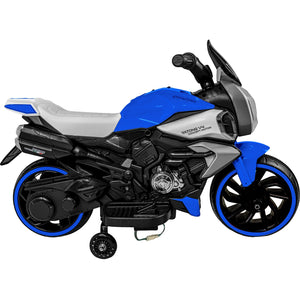 Moto Montable Eléctrica Azul 6v Luces Musica Usb Color Azul