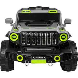 Carro Montable Electrico Control Remoto 4x4 Gris Musica Bluetooth