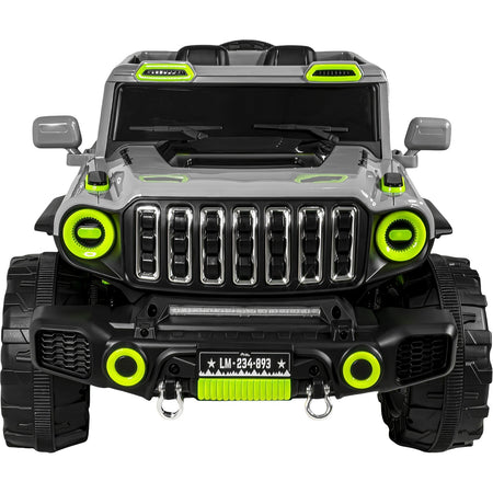Carro Montable Electrico Control Remoto 4x4 Gris Musica Bluetooth