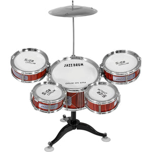 Bateria Musical Juguete Jazz Niños 7 Piezas 5 Tambores