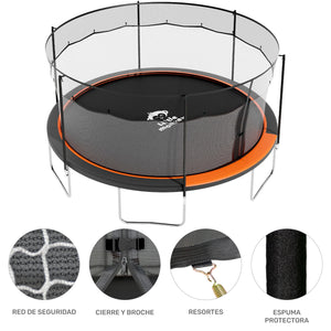 Brincolin Trampolin Doble Red Rudo Familiar 14ft Tumbling