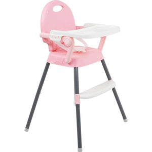 Silla Periquera Alta Bebe Plegable 3 En 1 Bandeja Ajustable