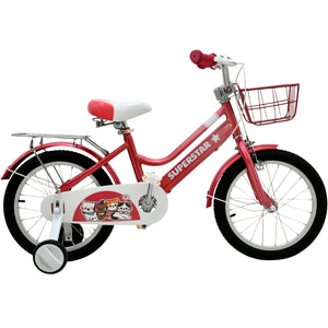 Bicicleta Infantil Roja Niños Rodada 16 Con Canasta Color Rosa