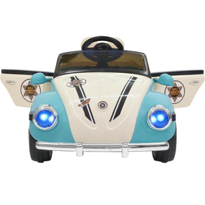 Montable Vocho Luces Sonido Musica Mp3 Carrito Electrico 6v Azul