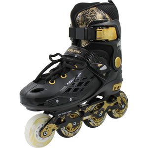 Patines En Linea Profesionales para Adulto Llantas (talla 21-23) Premium Color Gold Led