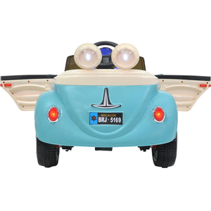 Montable Vocho Luces Sonido Musica Mp3 Carrito Electrico 6v Azul