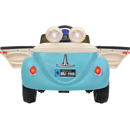 Montable Vocho Luces Sonido Musica Mp3 Carrito Electrico 6v Azul