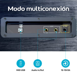 Piano Digital 88 Teclas Teclado Electrico 15v 3a 900 Ritmos