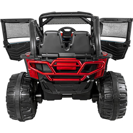 Montable Buggy 24v Con Llanta Grande Luces Sonido Para Niños Rojo
