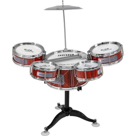 Bateria Musical Juguete Jazz Niños 7 Piezas 5 Tambores
