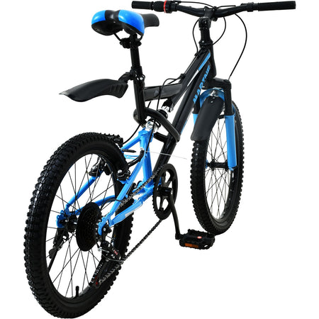 Bicicleta Montaña Infantil Niños R20 7 Vel Doble Suspension Color Azul