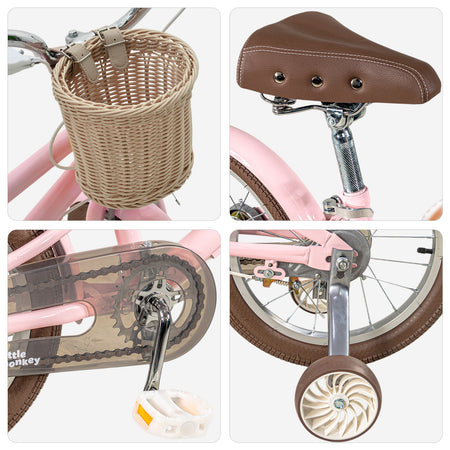 Bicicleta Infantil Niña Rodada 16 Rosa Ruedas Entrenamiento Color Rosa