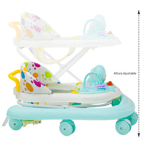 Andadera Bebe Sonidos Luces 4 Posiciones De Altura Color Azul
