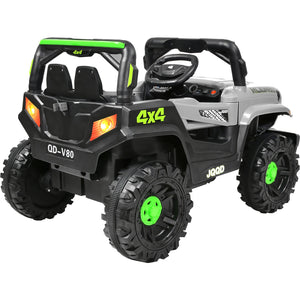 Camioneta Montable Electrica 12v 2 Motores Niño Control Usb Color Gris