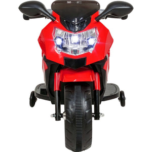 Moto Montable Eléctrica 6v Carrito Niño Música Luz Usb Color Rojo