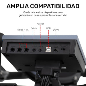 Bateria Electrica Electronica Digital Set 9 Piezas Pedales