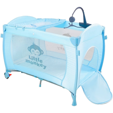 Corral Bebe Toldo Cuna Movil Musical Mosquitero Plegable
