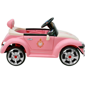 Montable Vocho Luces Sonido Musica Mp3 Carrito Electrico 6v Rosa