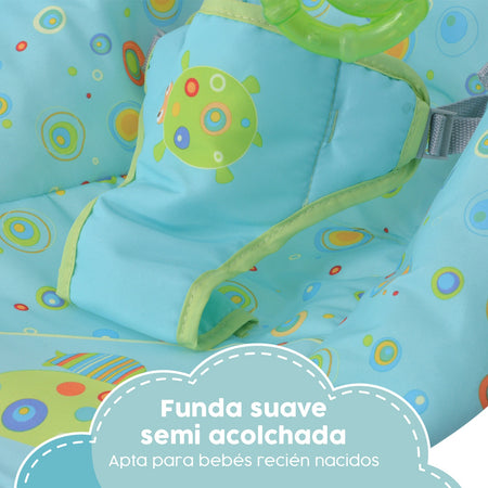 Bouncer Azul Silla Mecedora para bebe Vibradora Bebe Con Juguetes Portatil