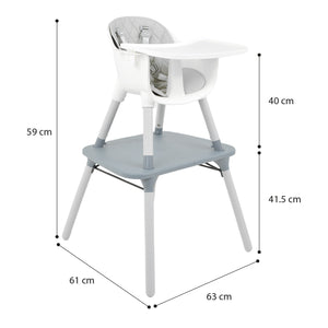 Silla Periquera Alta Bebe 4 En 1 Reforzada Mesa Actividades