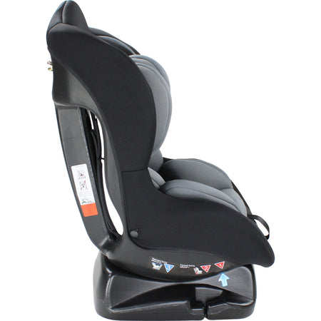 Autoasiento Gris Bebe 3 Ajustes Arnes 5 Puntos Seguridad