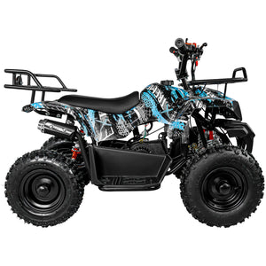 Cuatrimoto Montable Motor A Gasolina 49cc Niños 45km/h Color Azul