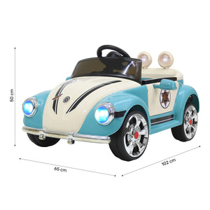Montable Vocho Luces Sonido Musica Mp3 Carrito Electrico 6v Azul