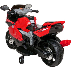 Moto Montable Eléctrica 6v Carrito Niño Música Luz Usb Color Rojo