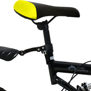 Bicicleta Montaña Infantil Niños R20 7 Vel Doble Suspension Color Amarillo
